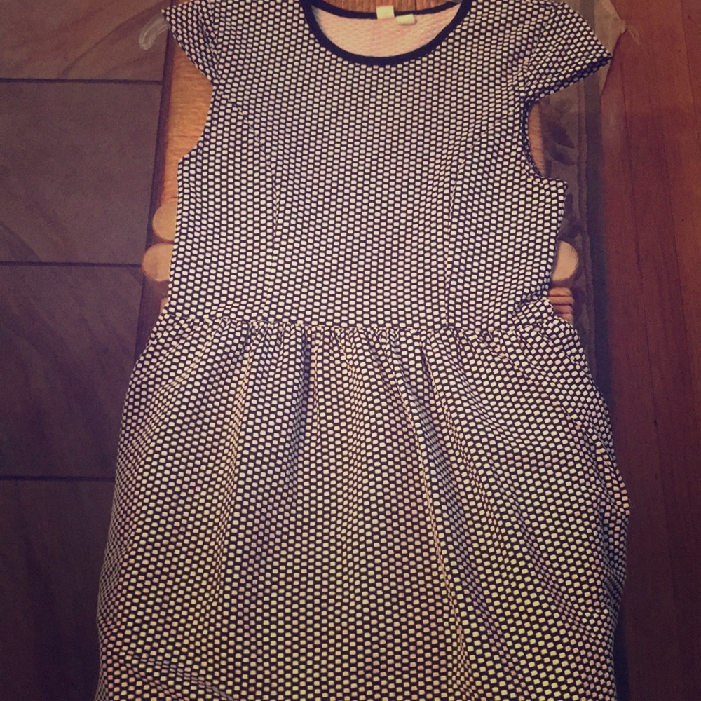 Black and White Above the Knee Dress